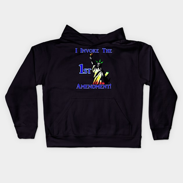 I Invoke the 1st Amendment! Kids Hoodie by Captain Peter Designs